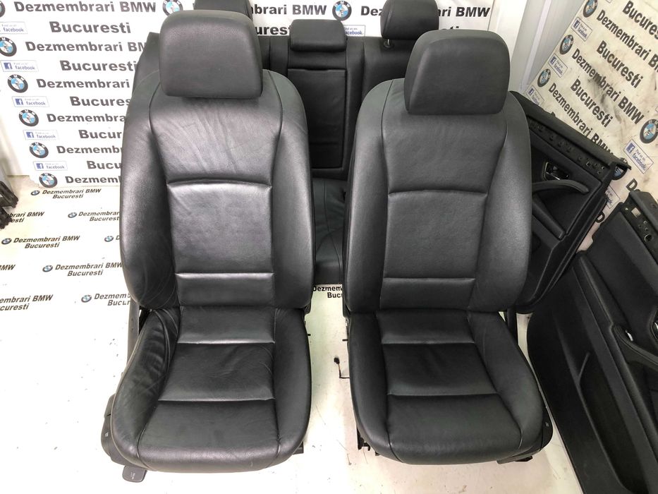 Scaune interior piele neagra cu incalzire BMW seria 5 F10,F11