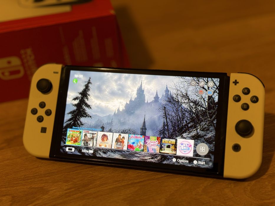 Nintendo Switch Oled modata cu chip plus card 256Gb