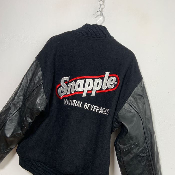 Geacă Vintage Varsity Bomber Made in Jamaica piele USA marime L