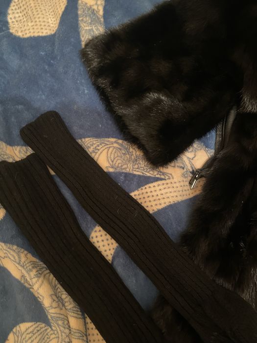 Норковая шуба с капюшоном