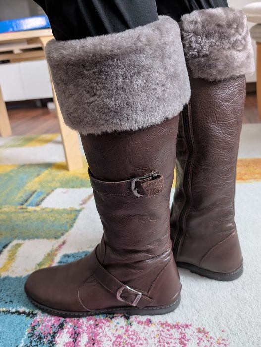 Cizme dama piele imblanite