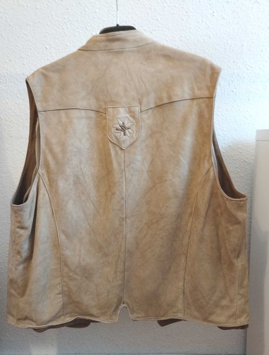 vesta piele intoarsa bej L XL