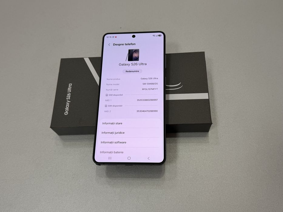 Samsung Galaxy S26 Ultra, 512 gb, 12 gb ram, 5g, Black