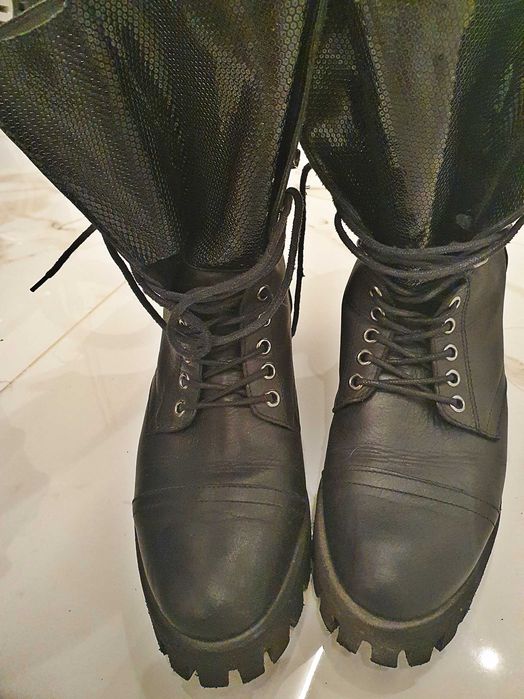 Черни боти Bianki естествена кожа