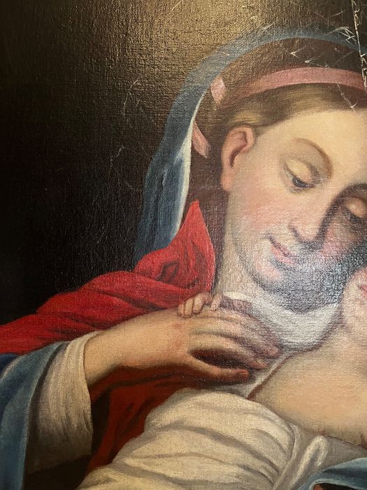 Tablou ulei pe pânză Sf Fecioară cu pruncul