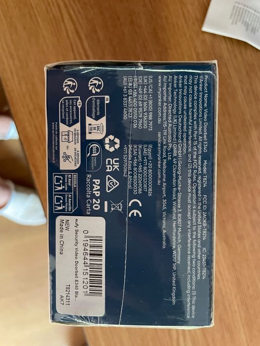 Sonerie Video Inteligenta Eufy Security E340-Camere Duale,Rezolutie 2K