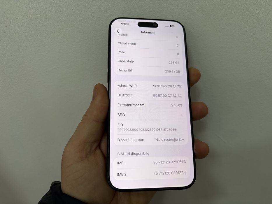 Iphone 16 Pro Max, 256 gb, Black Titanium