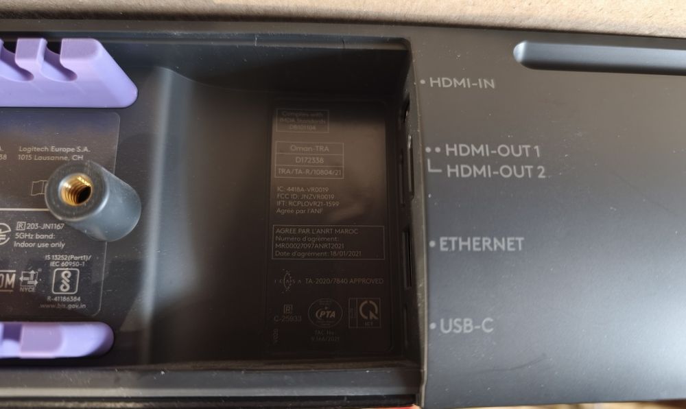 Конферентна камера Logitech VR0019 + 2 микрофона + стойка за ТВ