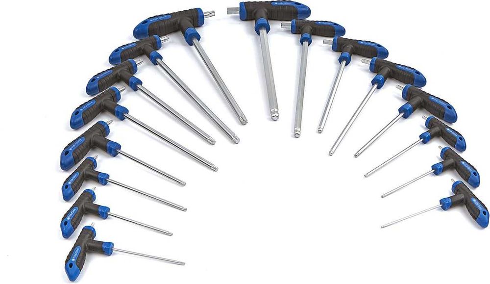 Комплект шестограми и торксове с ръкохватка STAHLMAYER 16 части