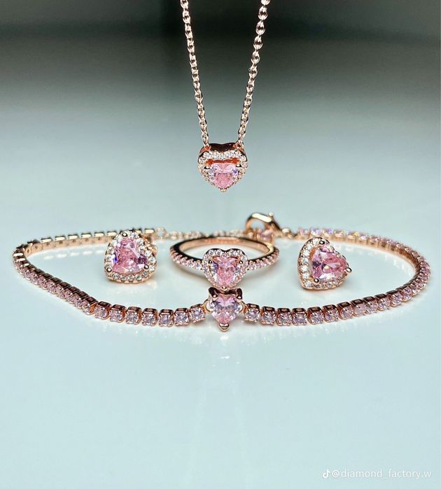 Set Pandora Inima Roz