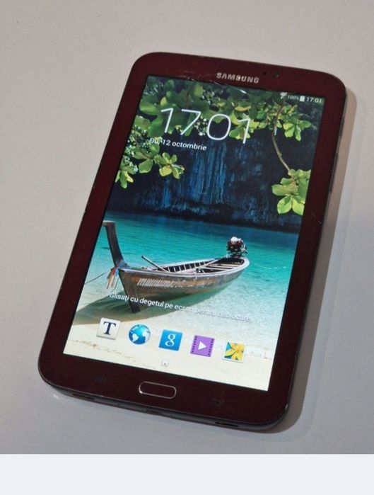 Tableta Samsung cu display fisurat, funcționala