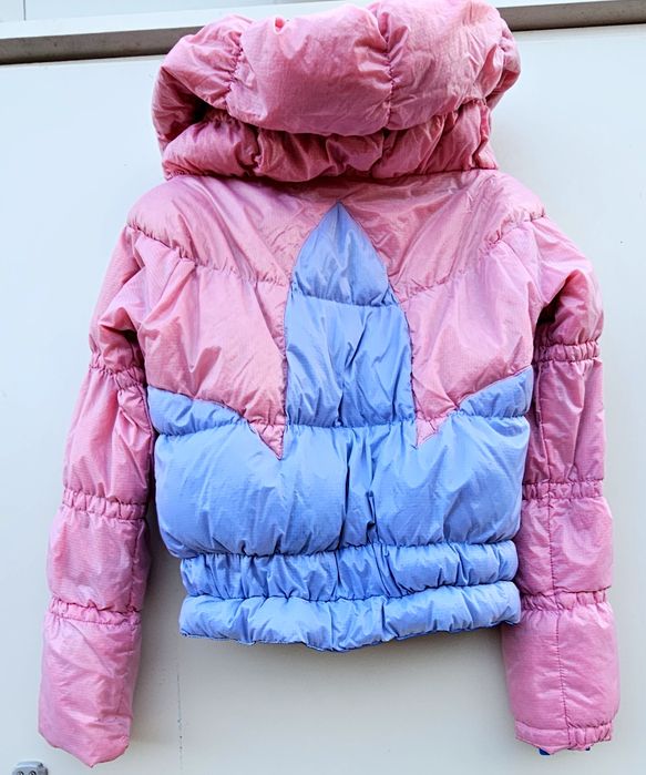 Adidas уникално дамско яке с гъши пух и пера и голяма яка С/М размер