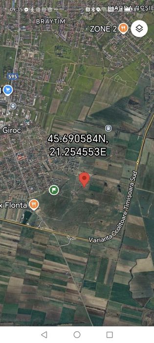 Teren intravilan cu puz Giroc Timișoara