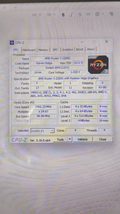 Procesor AMD Ryzen 3 2200G, Radeon Vega Graphics, Socket AM4