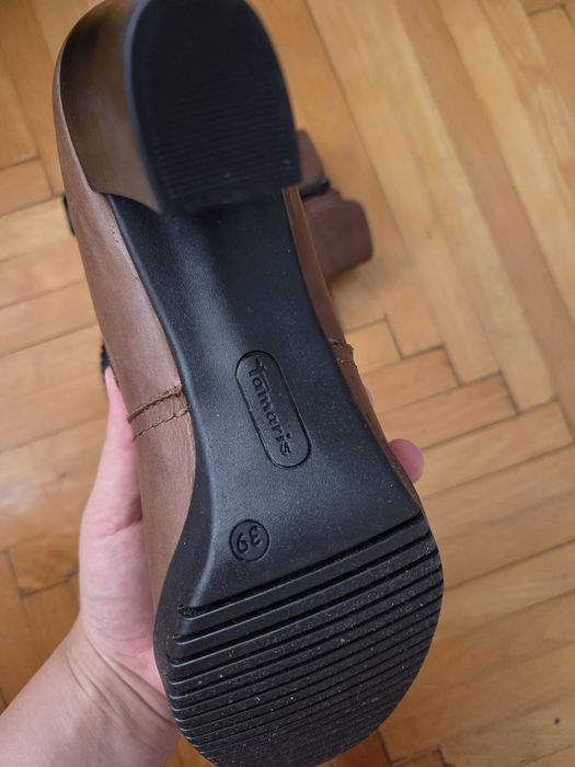 Botine Tamaris cu toc inalt din piele
