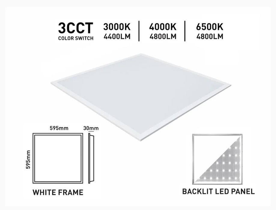 LED панел 60 х 60 х 3 CCT 3 цвята