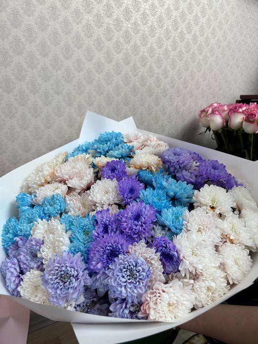 Букет цветов , хризантемы