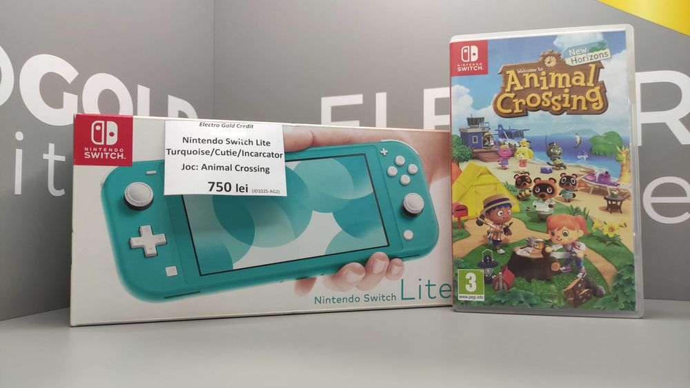 Nintendo Switch Lite Turquoise/Cutie/Joc:Animal Crossing ID1025