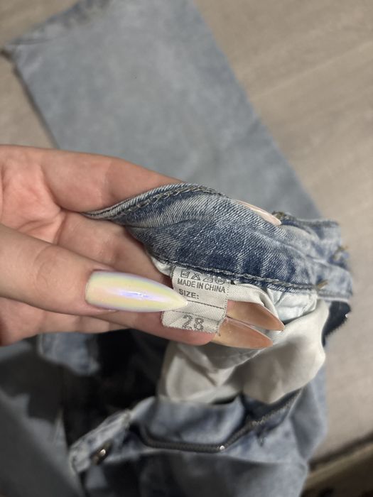 Джинсы прямые голубые