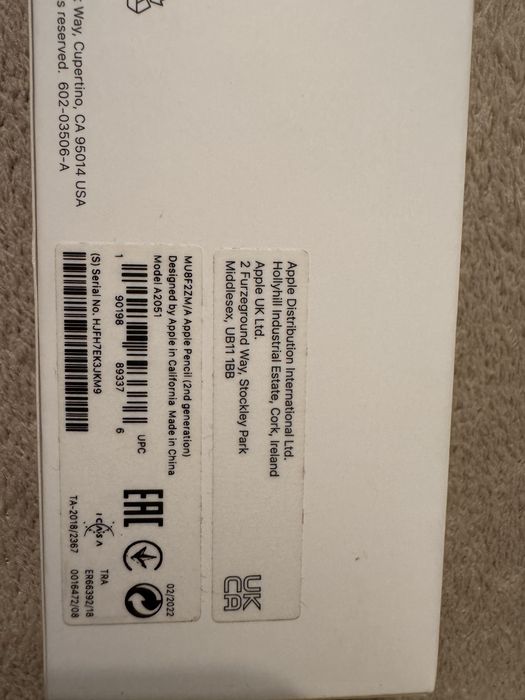 Apple pencil 2 nd generation modelA2051  оригинална писалка !!