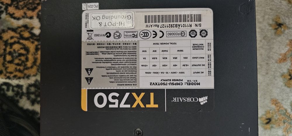 Sursa Corsair 750w Enthusiast Series TX750 V2