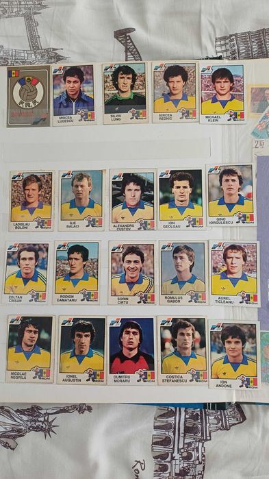 Echipa Romaniei de la Euro 1984 Panini