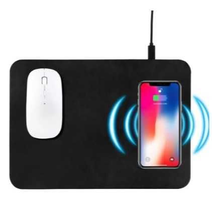 Подложка з мишка с безжично зареждане за телефон