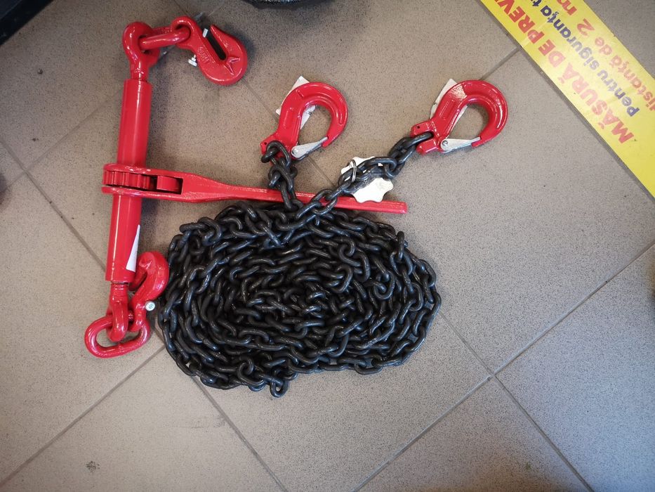 Lant ancorare pentru utilaje grele cu dispozitiv de tensionare pe clic