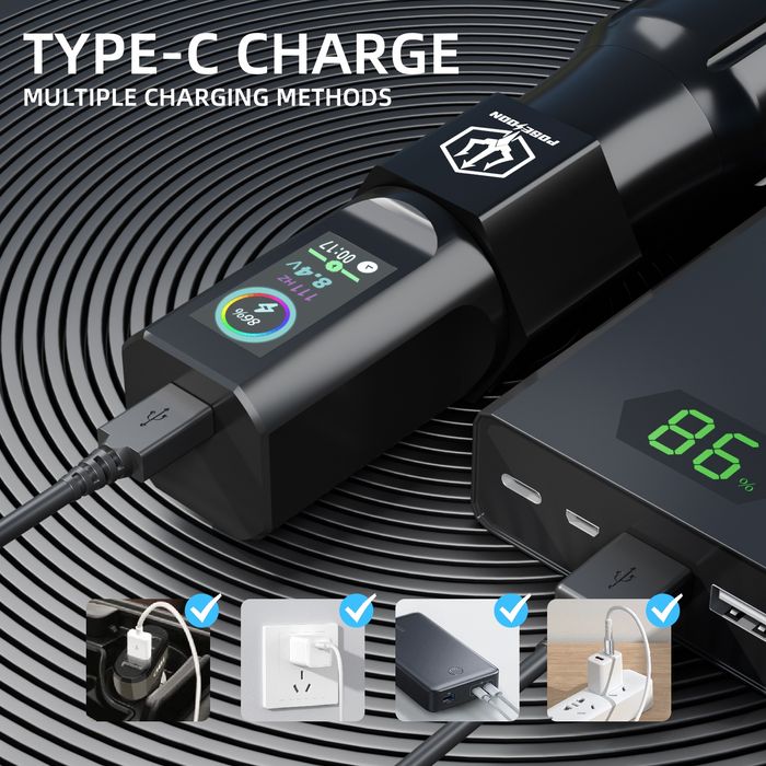 Комплект за татуировки POSEIDON, безжична машинка за татуиране и вежди