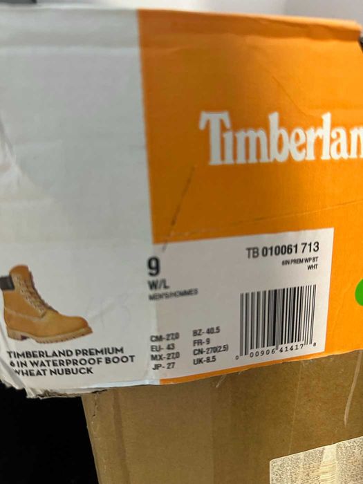 Ghete Timberland Premium 6 inch Wheat marimea 43 impermeabile