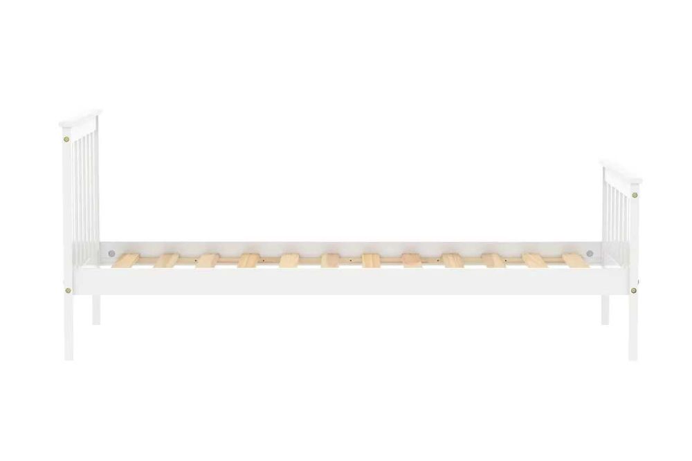 Единично бяло легло - дървено Намаление