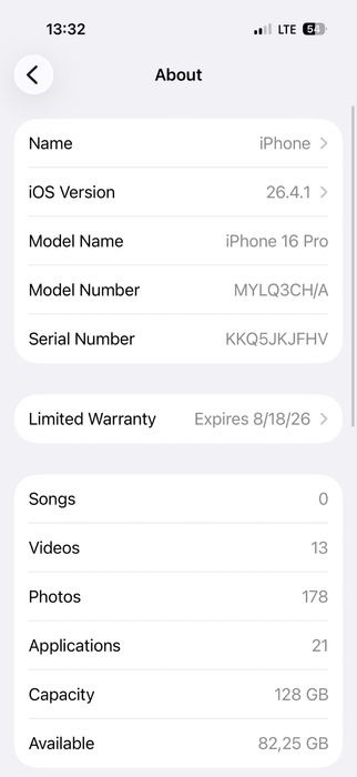 Iphone 16 pro. 128Gb