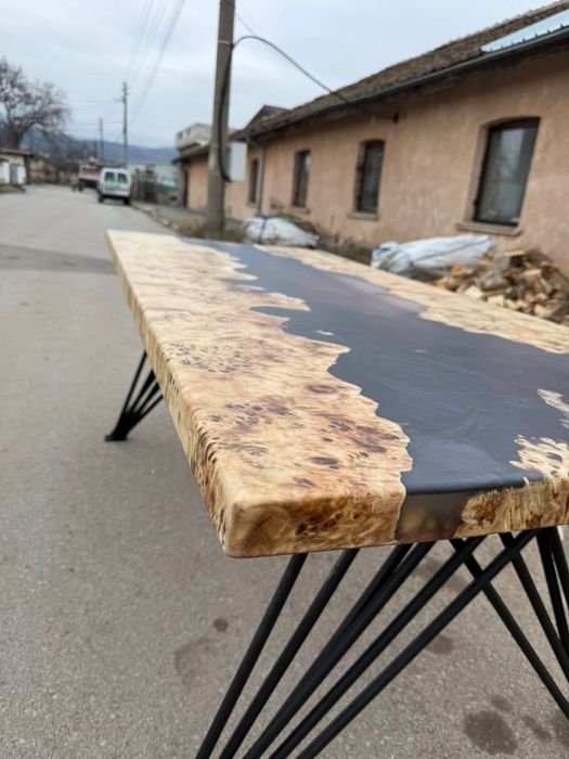 Трапезна маса със смола от топола  200/90/75 см