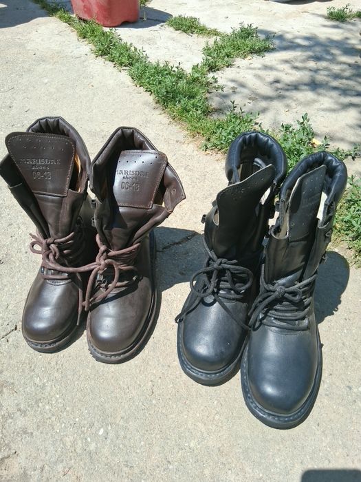 Bocanci noi militari din piele naturala pentru perioada rece.
