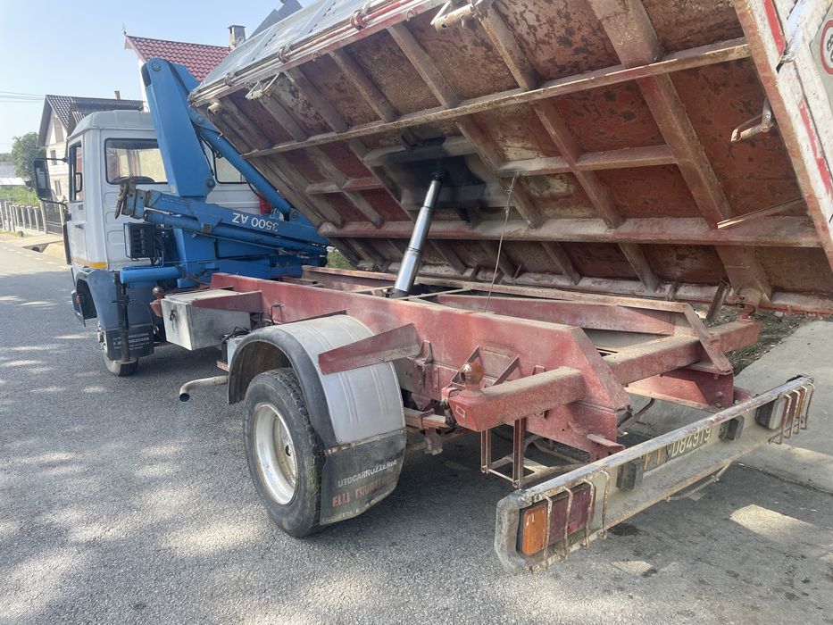 Bascula iveco zeta 6,5 t cu macara