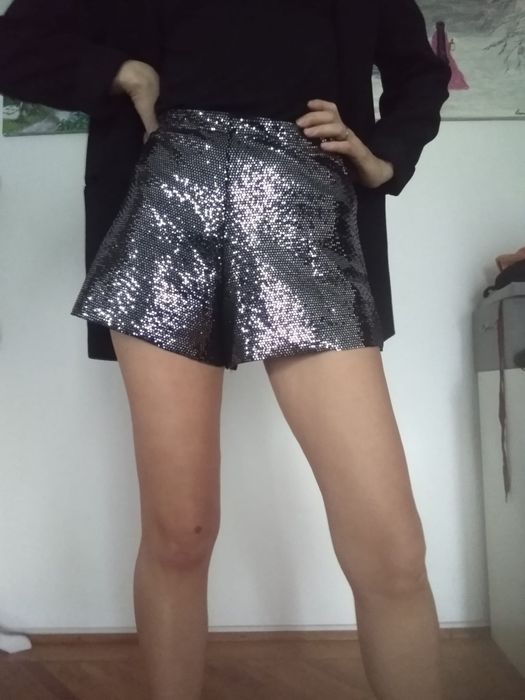 Bluza paiete + pantaloni scurți handmade