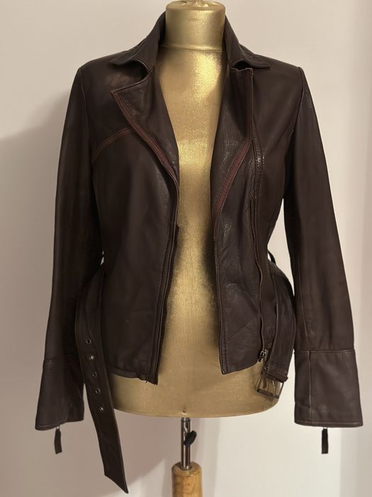 Geaca piele naturala Stradivarius