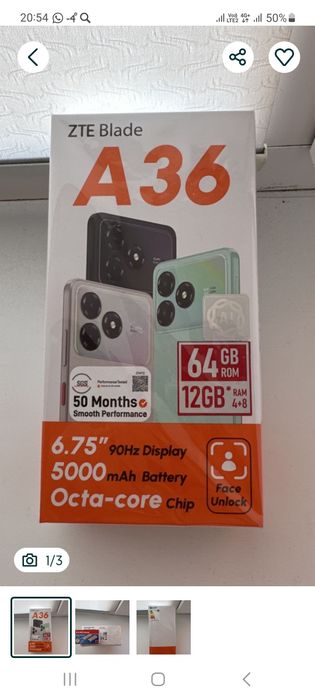 ZTE Blade A 36 64GB . новый