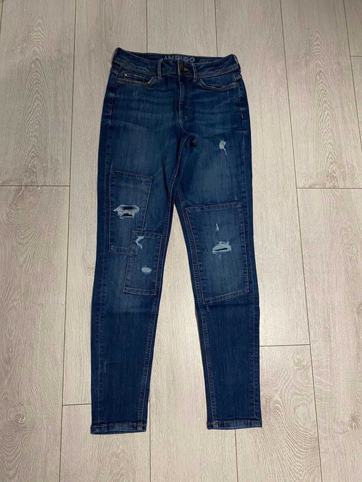 Дънки M&S indigo- С кръпки