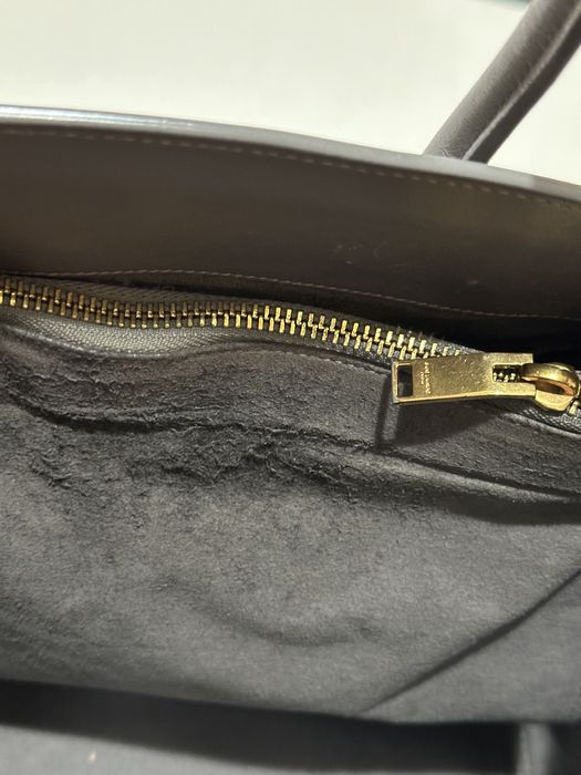 Дамска кожена чанта Saint Laurent Sac De Jour Large / Grey