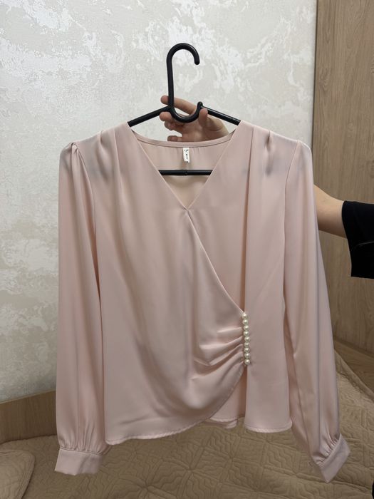Нежно розовая/ пудровая блузка