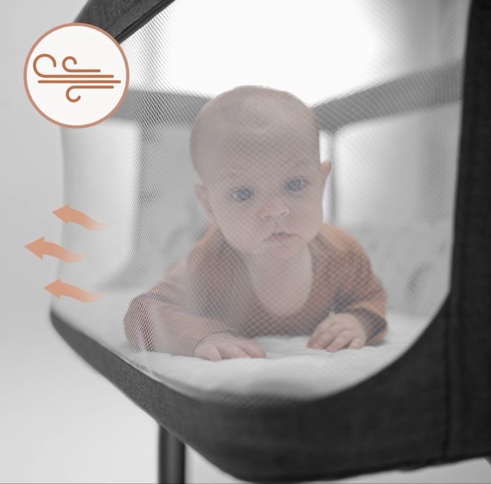 NOU: Patut co-Sleeper Lionelo 3 in 1 Aurora cu Leganare