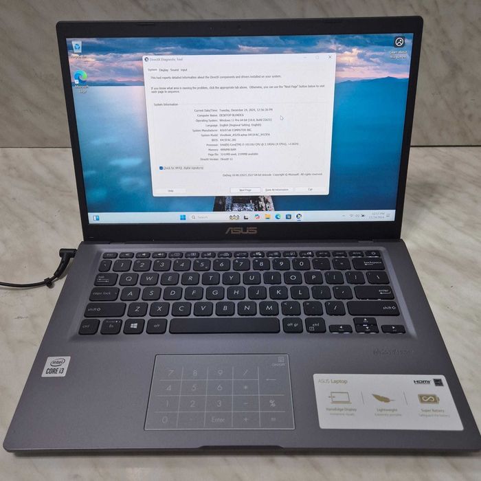 Laptop Asus X415F i3 gen 10 4gb ram 240gb 2021 Windows 11 Zeus 31239