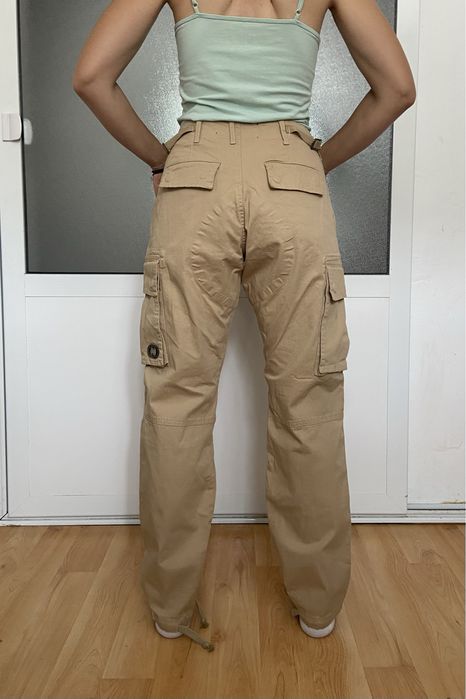 Pantaloni military Criminal Damage/Pantaloni cargo NOI, cu eticheta