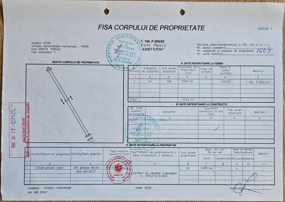 Vânzare 2 Terenuri Extravilan Periș–Cocioc, Ilfov