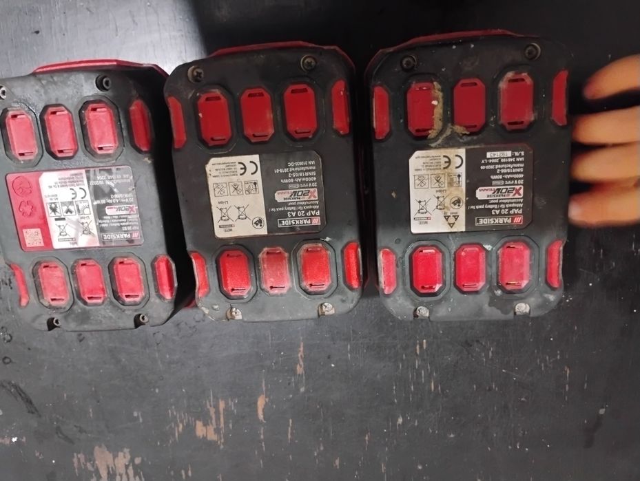 Set 3 acumulator Parkside 20v 4ah