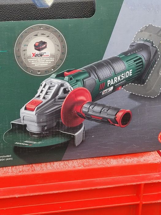 Polizor Flex pe baterie de la Parkside nou sigilat cu bon de garanție, polizor unghiular cu acumulator de 20v