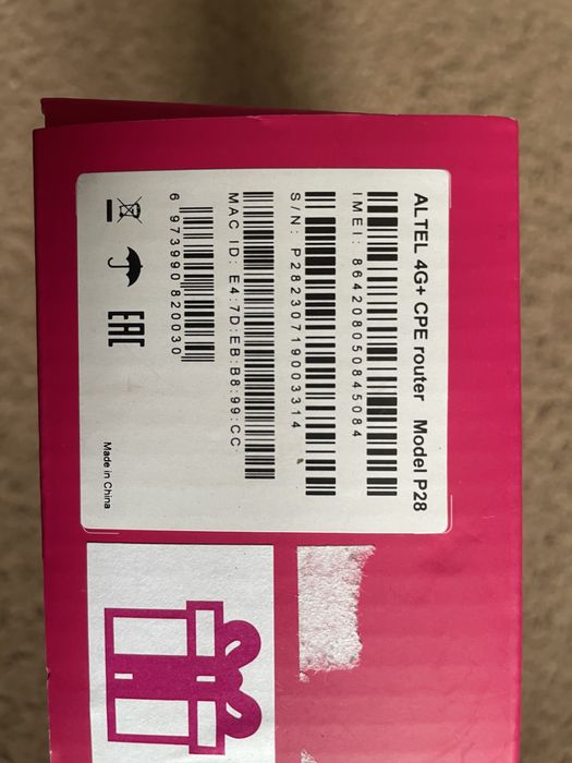 Wi Fi роутер Altel Lte cat6 model p28