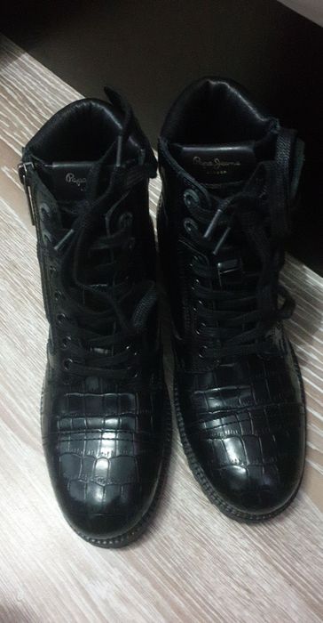 Botine piele naturala noi pepe jeans la cutie negre 38