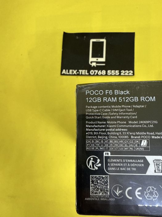 Sigilat Xiaomi Poco F6 512GB 12GB-Ram 5G Dual Sim Black